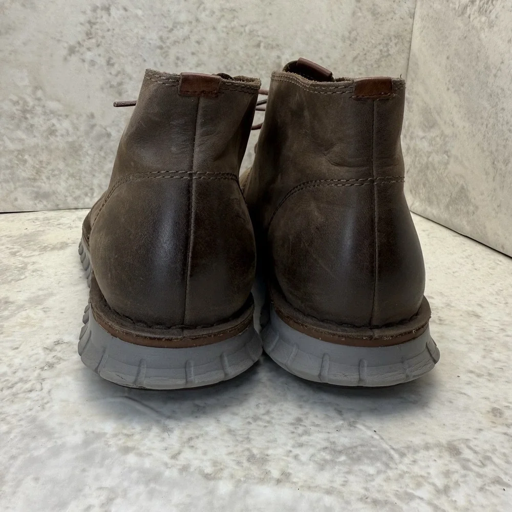 Cole Haan Men's 10 Zerogrand Chukka Lightweight Flex Sole Brown Leather Boots